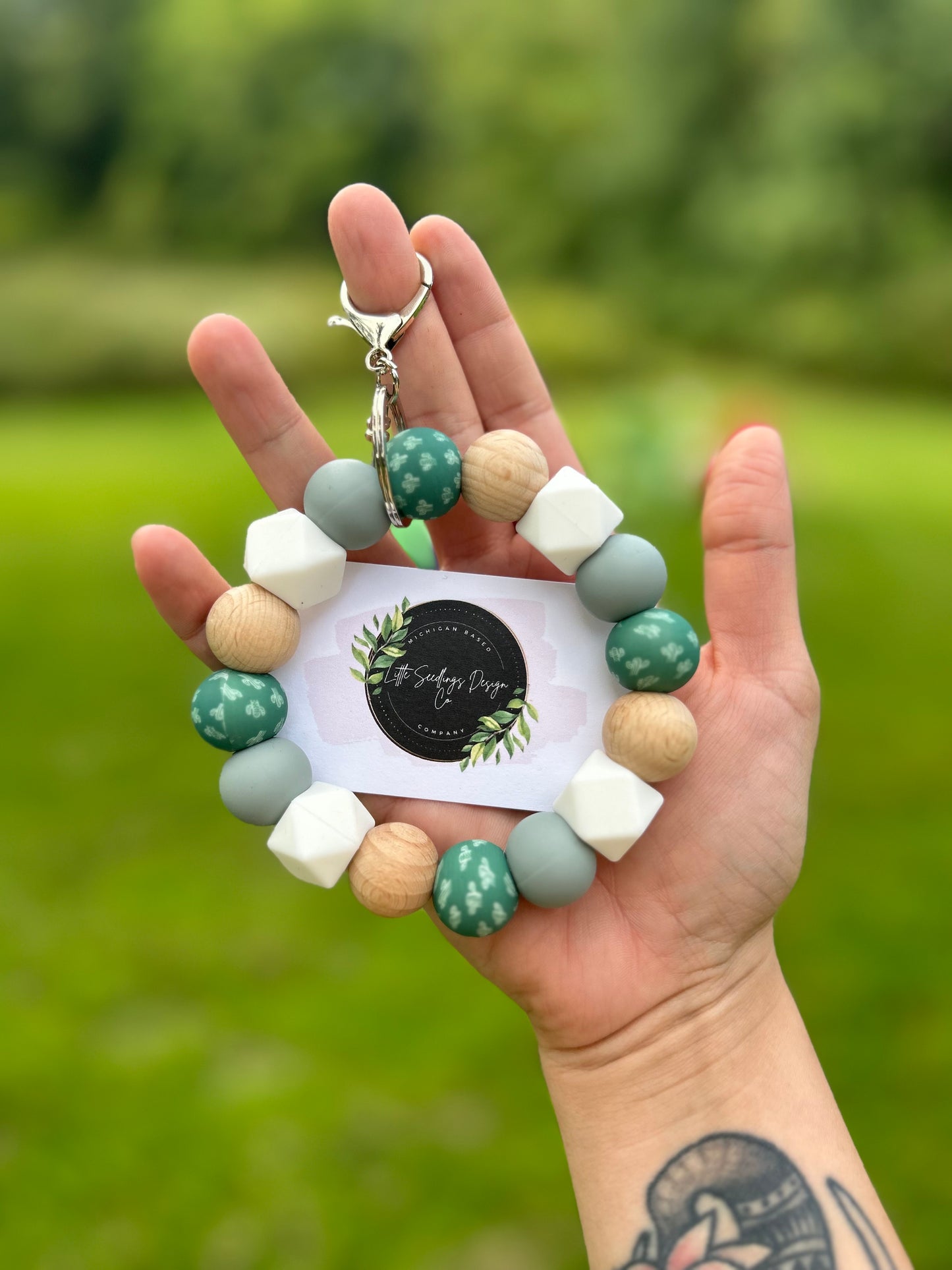 Prickly Cactus Wristlet Keychain