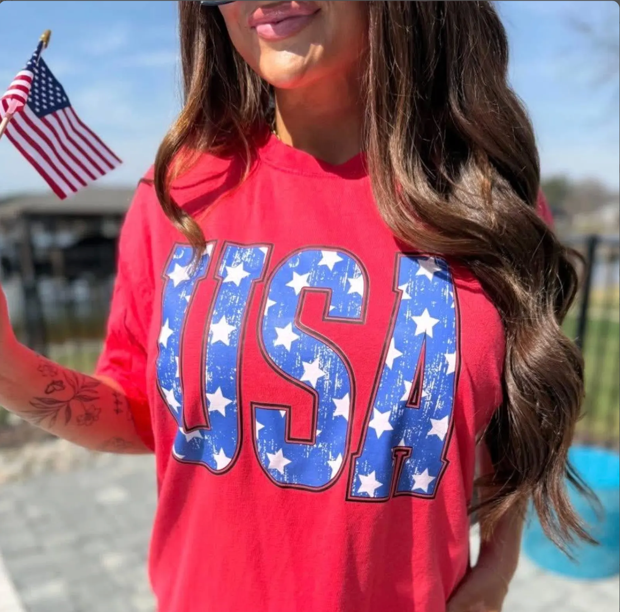 USA distressed: t-shirt