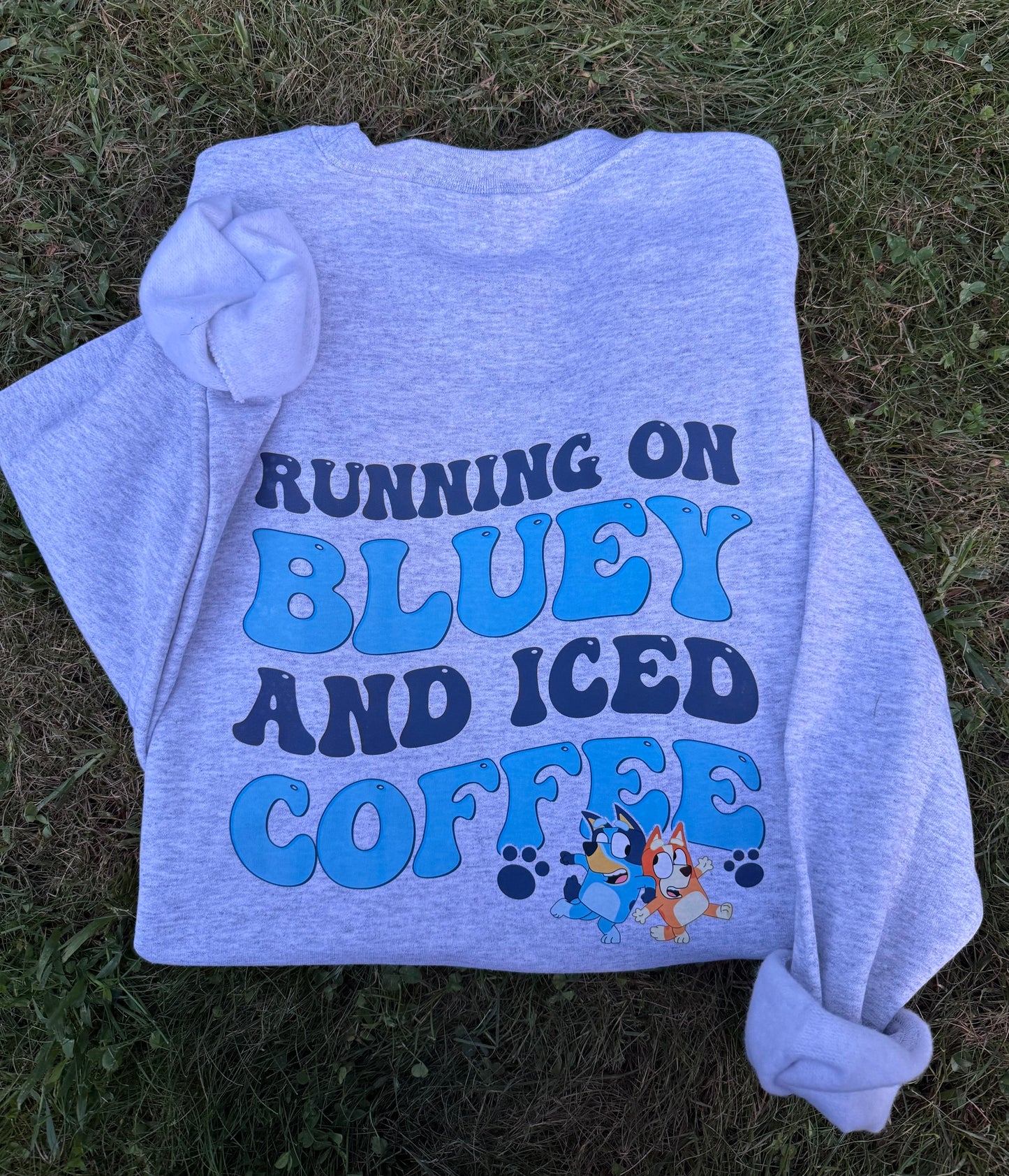 Blue dog and iced coffee