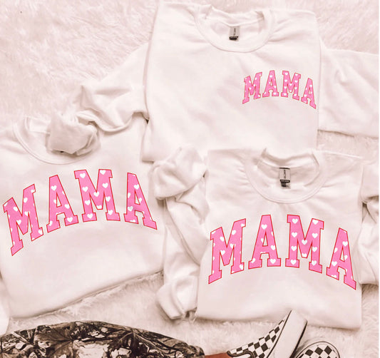 Mama Valentine hearts: Crewneck: Pre-order