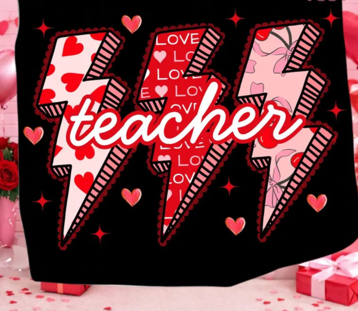 Teacher lightening bolt: sweatshirt