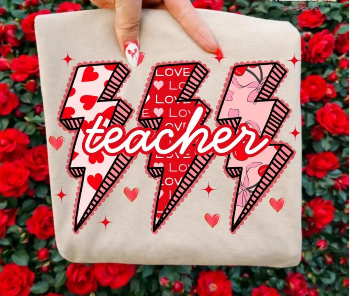 Teacher lightening bolt: sweatshirt