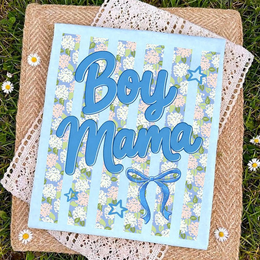 Floral Boy Mama: t:shirt